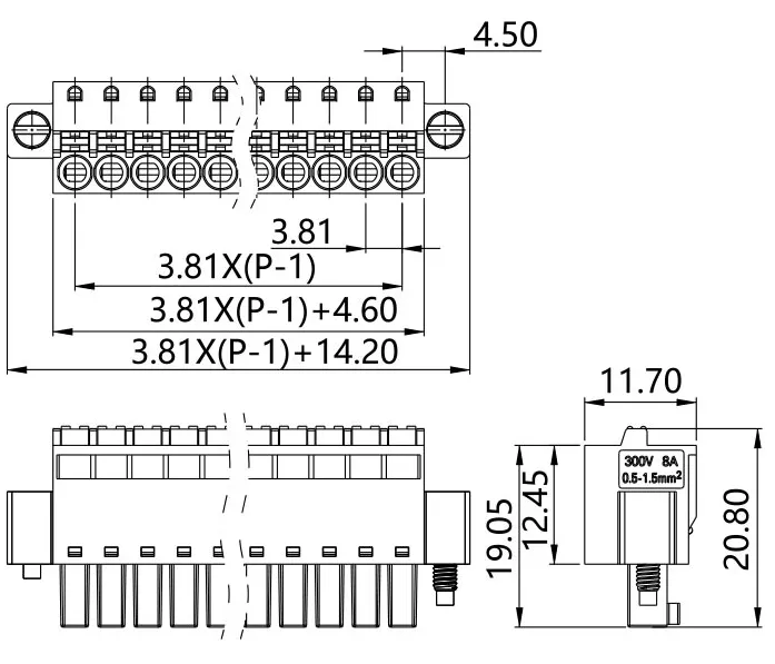 插拔式端子台-插头KPGF-381(图1)