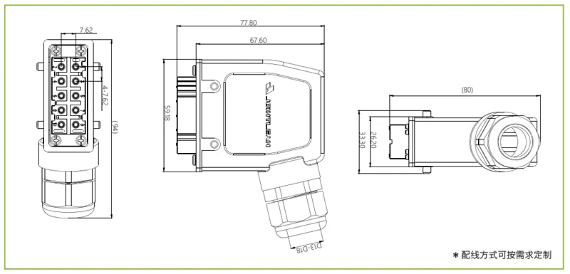 DTU矩形连接器—10芯插头(图1)