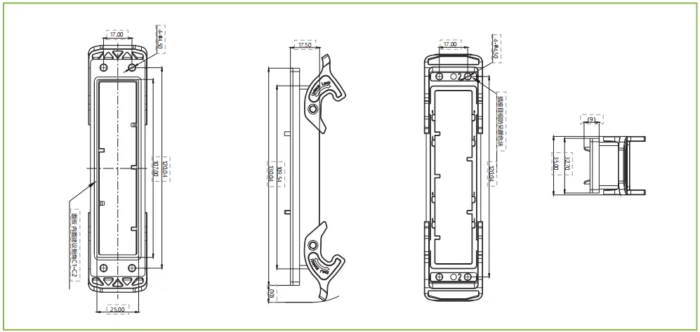 DTU矩形连接器—26芯插座(外框)(图1)