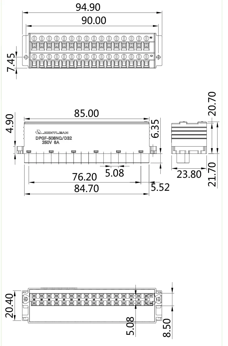 螺钉插拔式接插件DPGF-508NQ-D32(图1)