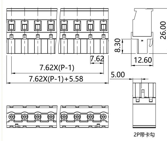 插拔式端子台-插头PG-762RL(图1)