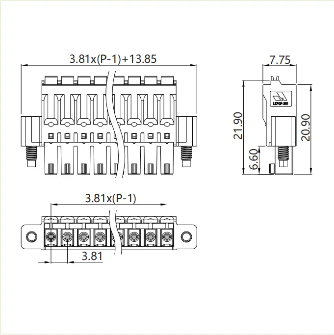 插拔式端子台-插头LKPGF-381(图1)