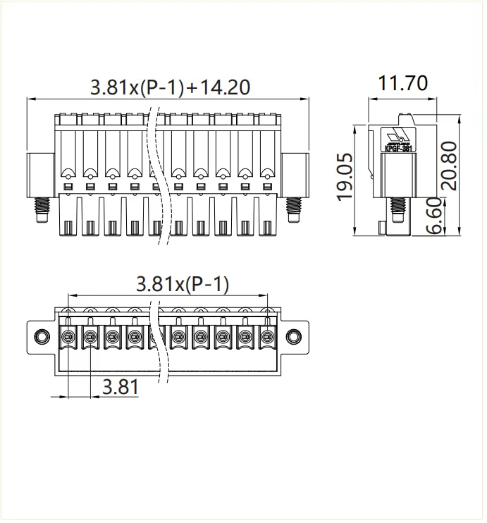 插拔式端子台-插头KPGF-381(图1)