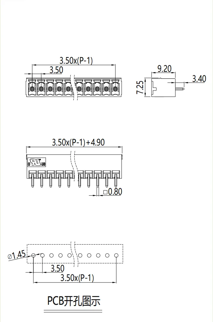 插拔式端子台-插座STC-350V(图1)