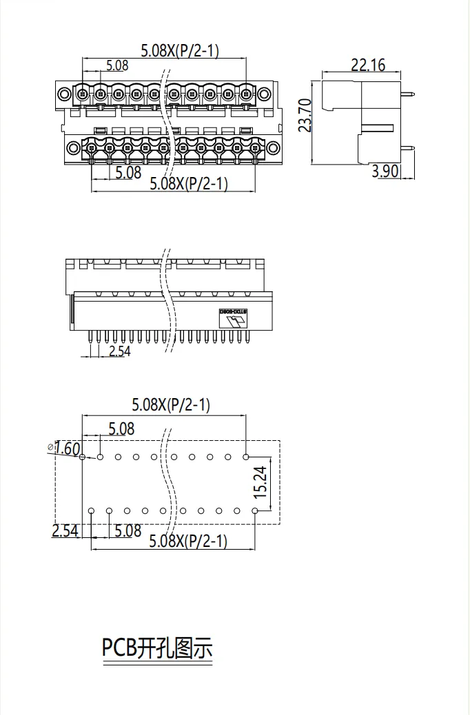 插拔式端子台-插座STDF-508V(图1)