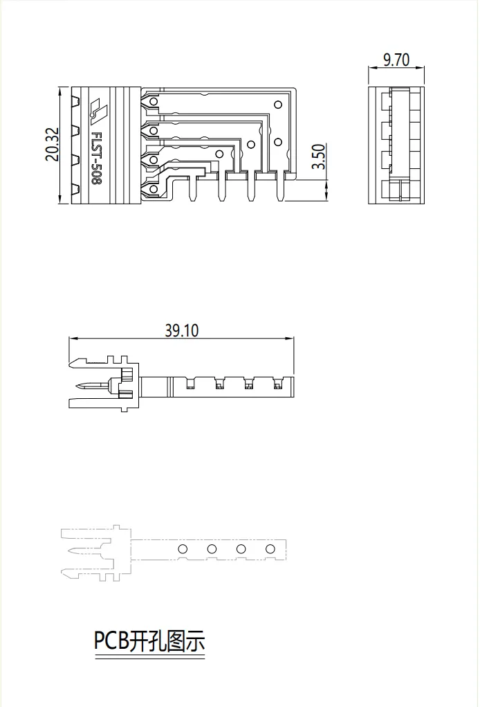 插拔式端子台-插座FLST-508-04(000)(图1)