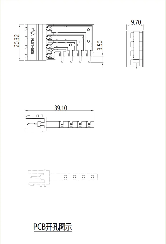 插拔式端子台-插座FLST-508-04(730)(图1)