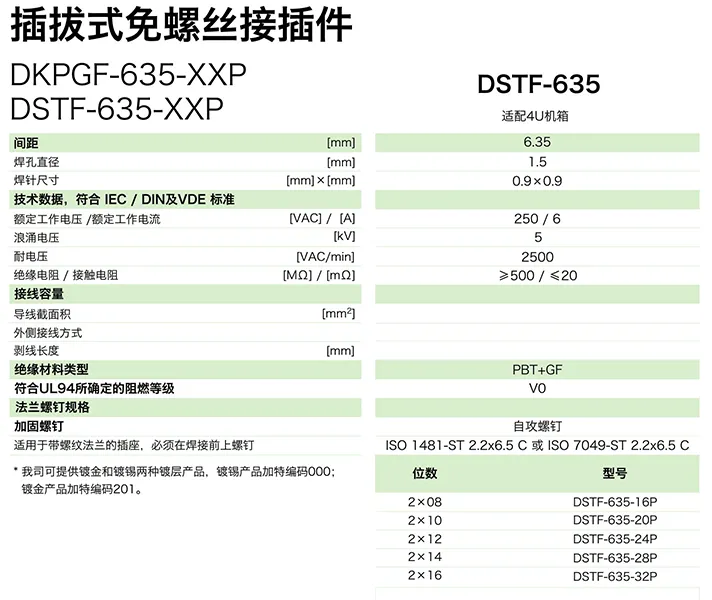插拔式免螺丝接插件DSTF-635-XXP(图1)